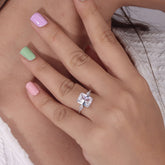sterling silver 925 Solitaire Baquette stone ring